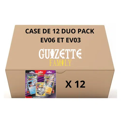 Case – 12 Duo Pack – Pokémon – EV03 – Flammes Obsidiennes – EV06 – Mascarade Crépusculaire – FR