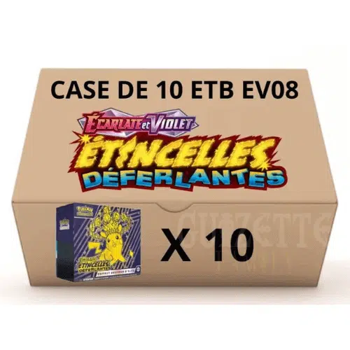 Case de 10 – ETB – Pokémon – Coffret Dresseur d’Elite – EV08 – Étincelles Déferlantes – FR