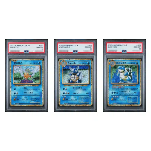 Set – Squirtle – Wartortle – Blastoise – PSA 10 – CLK – JPN – Pokemon Classic Card Game