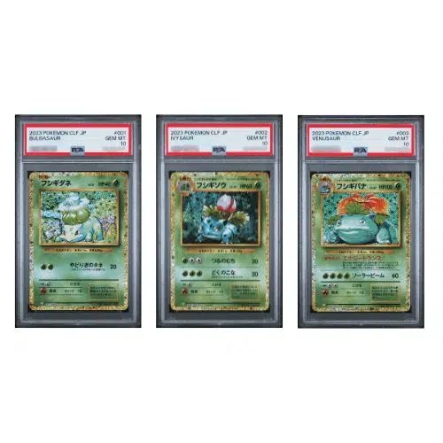 Set – Bulbasaur – Yvysaur – Venusaur – PSA 10 – CLF – JPN – Pokemon Classic Card Game